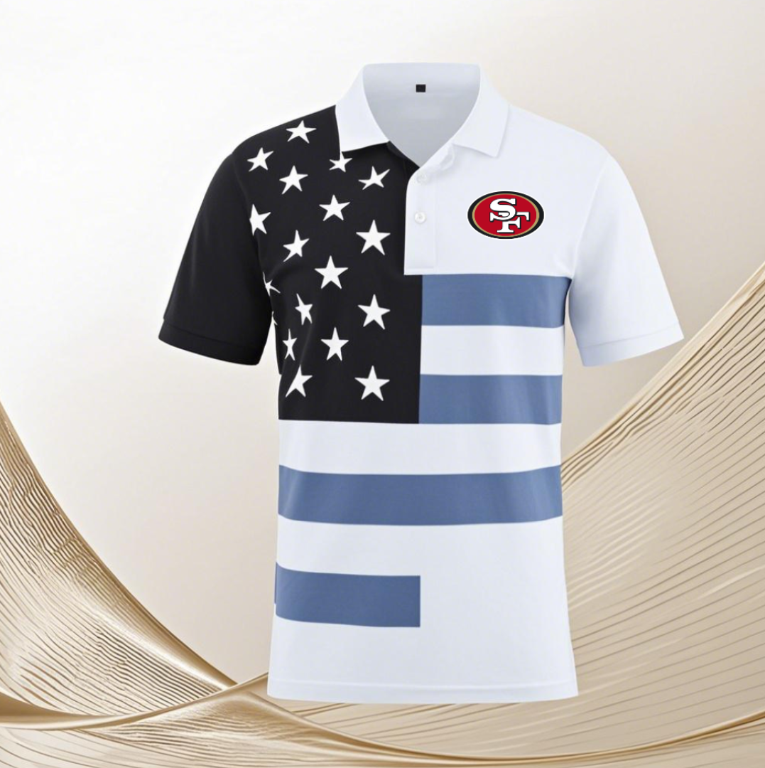 San Francisco 49ers white 78 Men 2025 NFL polo T shirt